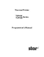 Preview for 1 page of Star Micronics TSP400 Series Programmer'S Manual