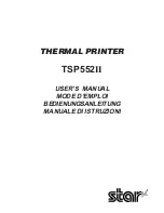 Preview for 1 page of Star Micronics TSP552II User Manual