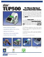 Star Micronics TUP500 series Specifications preview