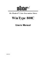 Star Micronics WinType 800C User Manual preview