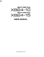 Предварительный просмотр 1 страницы Star Micronics XB24-10 User Manual