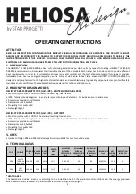 Preview for 9 page of Star Progetti HELIOSA HI DESIGN 998 Operating Instructions Manual