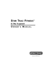 Preview for 1 page of STAR TRAC FITNESS E-TRx Owner'S Manual