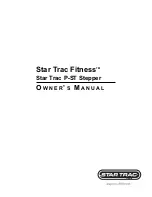 STAR TRAC FITNESS P-ST Stepper Owner'S Manual предпросмотр