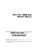 Preview for 3 page of Star Trac 4100 Step Owner'S Manual