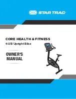 Preview for 1 page of Star Trac CORE HEALTH & FITNESS Owner'S Manual