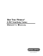 Star Trac E-TBT Owner'S Manual preview