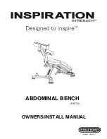 Star Trac Inspiration Strength IP-B7510 Owners/Install Manual preview