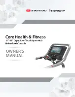 Star Trac StairMaster Core Health & Fitness 15" Capacitive Touch OpenHub Owner'S Manual preview