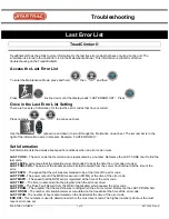 Preview for 1 page of Star Trac TreadClimber Troubleshooting