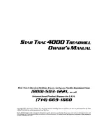 Star Trac Treadmill 4000 Owner'S Manual preview