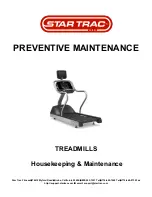 Preview for 1 page of Star Trac Treadmills Housekeeping & Maintenance