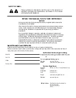 Preview for 2 page of Star 174CBA Installation And Operation Instructions Manual