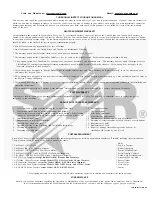 Предварительный просмотр 4 страницы Star 35SSC STEAMRO Installation And Operation Instructions Manual