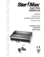 Star Chrome-Max 536CHSD-230V Installation And Operation Instructions Manual preview