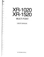 Preview for 1 page of Star Multi-Font XR-1020 User Manual