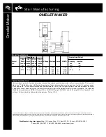 Preview for 2 page of Star Omelet Maker Dimensions And Specifications