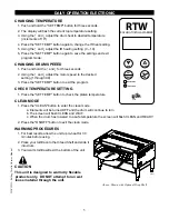 Preview for 7 page of Star RTW14E Installation And Operation Instructions Manual