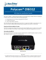 Preview for 1 page of Star2Star Polycom OBi312 Installation Manual