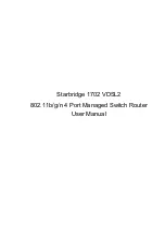 Starbridge Networks 1702 VDSL2 User Manual preview