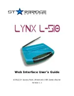 Starbridge Networks ADSL Ethernet & USB Combo Router Lynx L-510 User Manual preview