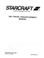 Preview for 2 page of Starcraft 1991 Travel trailer Owner'S Manual