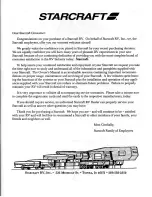 Preview for 3 page of Starcraft LeisureStar 852 Owner'S Manual