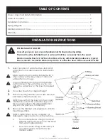 Предварительный просмотр 2 страницы Starfire MORENO CONO-WB-3110 Owner'S Manual