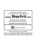 Preview for 9 page of STARFRIT 024001 Instructions For Use And Care Manual