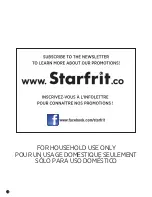 Preview for 7 page of STARFRIT 024020 Instructions For Use And Care Manual