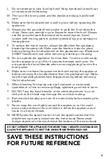 Preview for 3 page of STARFRIT 024221 Instructions For Use And Care Manual