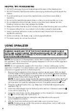 Preview for 6 page of STARFRIT 024221 Instructions For Use And Care Manual