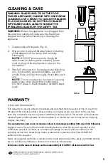 Preview for 9 page of STARFRIT 024221 Instructions For Use And Care Manual