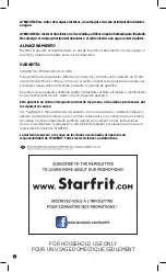 Preview for 16 page of STARFRIT 024715 Instructions For Use And Care Manual