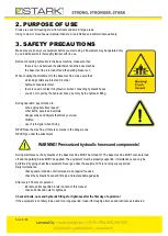 Предварительный просмотр 5 страницы Stark AL 3100 R Operating And Maintenance Manual