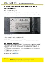 Предварительный просмотр 6 страницы Stark AL 3100 R Operating And Maintenance Manual