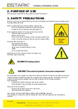 Preview for 5 page of Stark KAH 2000 S Operating And Maintenance Manual