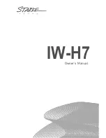 Starke sound IW-H7 Owner'S Manual preview