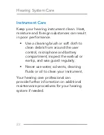 Preview for 22 page of Starkey Hearing Technologies BTE 13 Manual