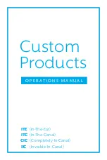 Starkey Hearing Technologies CIC Operation Manual preview