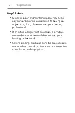 Preview for 12 page of Starkey Hearing Technologies CIC Operation Manual