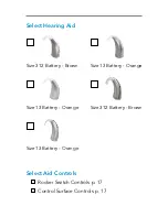 Предварительный просмотр 2 страницы Starkey Hearing Technologies Control Surface BTE 312 Operation Manual