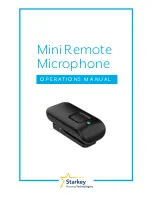 Preview for 1 page of Starkey Hearing Technologies Mini Remote Microphone Operation Manual