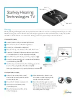 Preview for 1 page of Starkey Hearing Technologies TV Streamer Manual