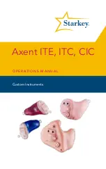 Starkey Axent CIC Operation Manual preview