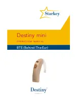 Предварительный просмотр 1 страницы Starkey Destiny Mini Operation Manual