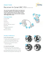 Preview for 1 page of Starkey Livio RIC 312 Product Manual