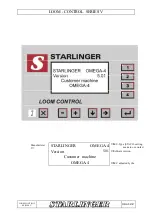 STARLINGER LOOM-CONTROL V Series Manual preview