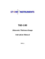 Starr Instruments TGD-100 Instructions Manual preview
