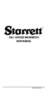 Preview for 3 page of Starrett 436.1 User Manual